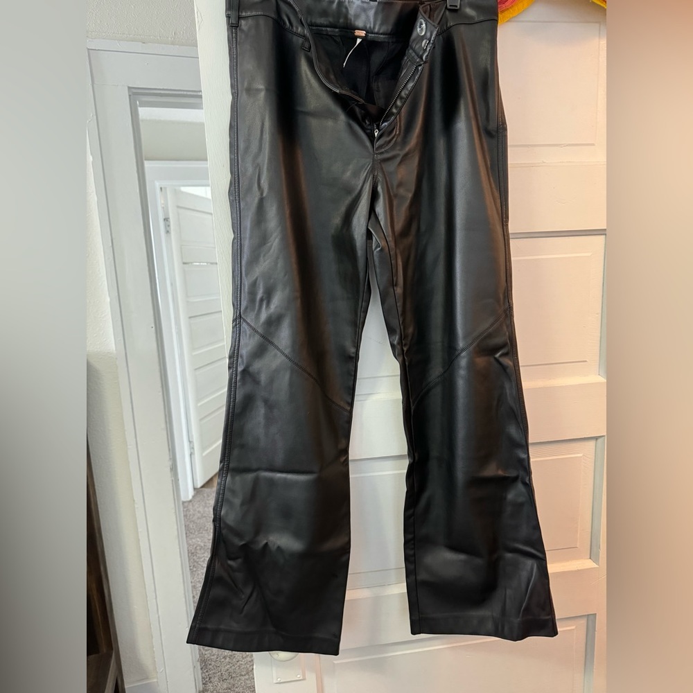 Free people size 12 faux leather pants